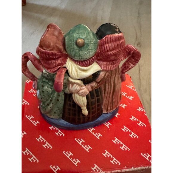 Fitz & Floyd Christmas Carol Sugar Creamer With Spoon - Picture 6 of 11